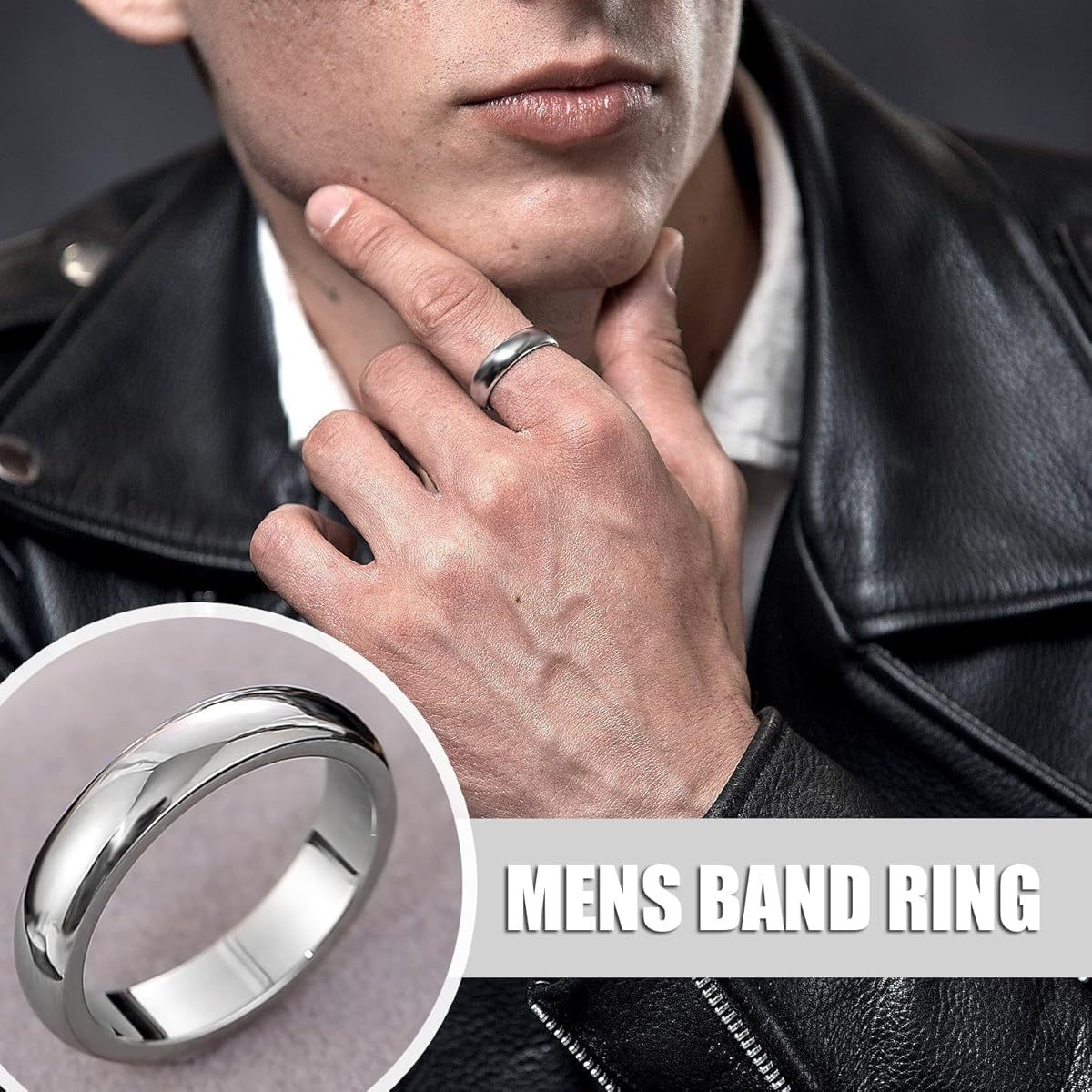 EIELO 12pcs Stainless Steel Band Rings for Men & Women - Cool Fidget Spinning Chain Ring, Anxiety Relief, Fashion Simple Wedding Engagement Ring Set, Durable & Stylish Design, Wedding Rings, Minimalist Jewelry, Polished Finish, Highquality Metal, Jewelry