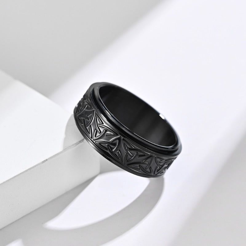 6pcs Fashionable, Simple, Creative and Rotatable Stainless Steel Ring Sets. Novelty Stress-Relieving Rock Style, Street Hip-Hop Trend, Casual Party and Banquet Accessories. The Best Choice for Festival Gifts