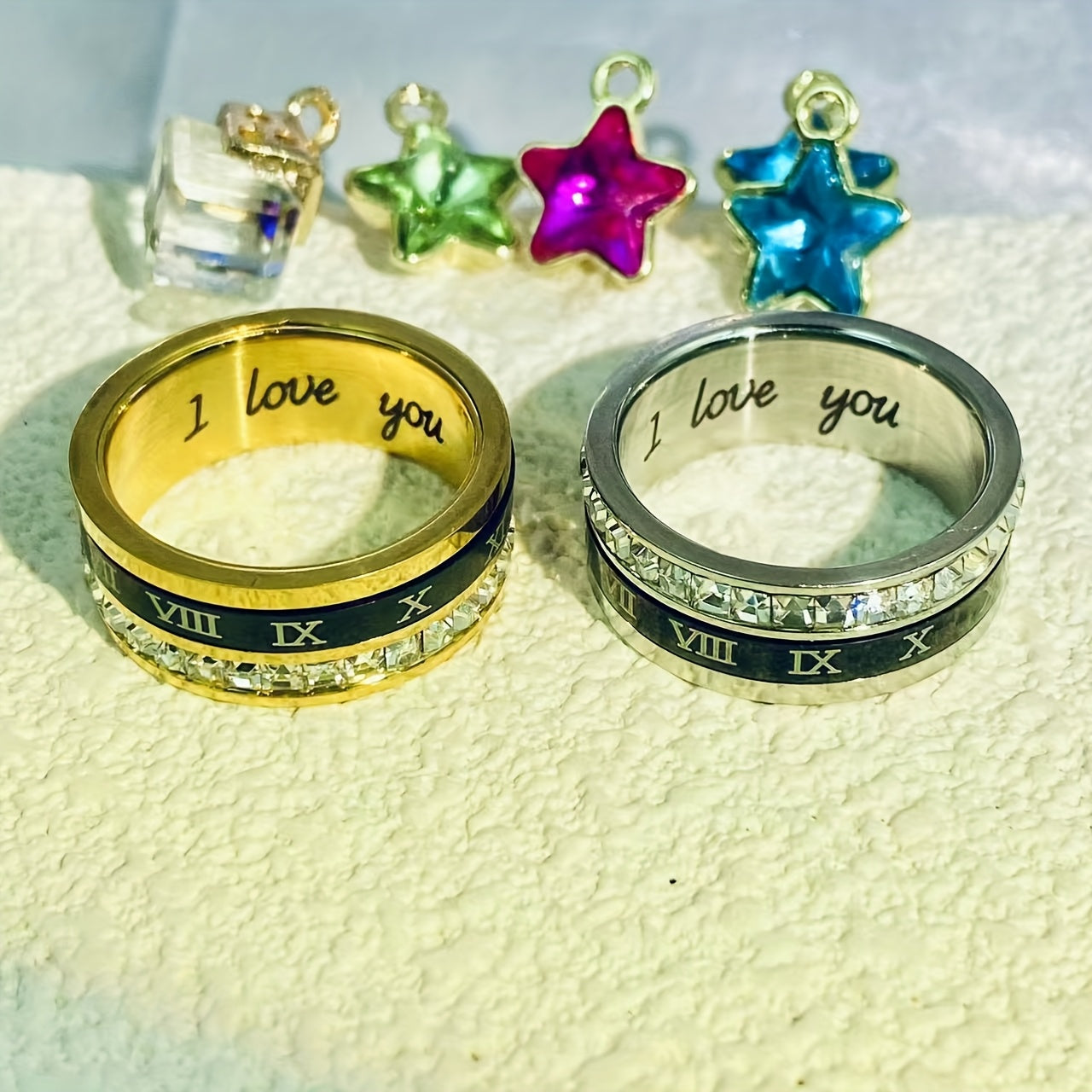 Personalized Anniversary, Wedding, Birthday Ring - Custom Roman Numeral (VI/IX/ XII), Engraved Name & Date, Rotatable Band - Durable Stainless Steel Jewelry Gift for Women/Men - Elegant Graduation, Valentine's, Christmas Present - Affordable Luxury