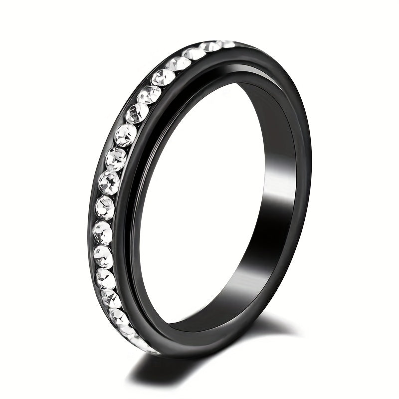 5pcs/set Women'S Fashionable Decompression Rotating Stainless Steel Ring, Rotatable, Decompression, Meditation Ring, Suitable for Daily Wear, Banquets, Parties, Festivals, Birthdays, Weddings, Anniversaries, Gifts, Souvenirs, Z Modern T, R Jewelry Rotary